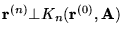 ${\bf r}^{(n)}\bot K_n({\bf r}^{(0)},{\bf A})$