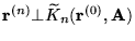 ${\bf r}^{(n)}\bot \widetilde K_n({\bf r}^{(0)},{\bf A})$
